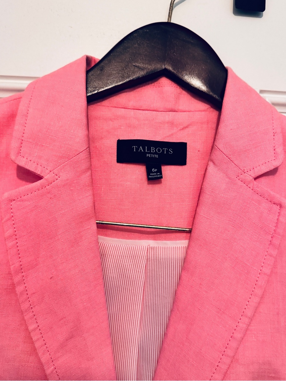 Talbots Pink Single-Button Blazer - Picture 4 of 8